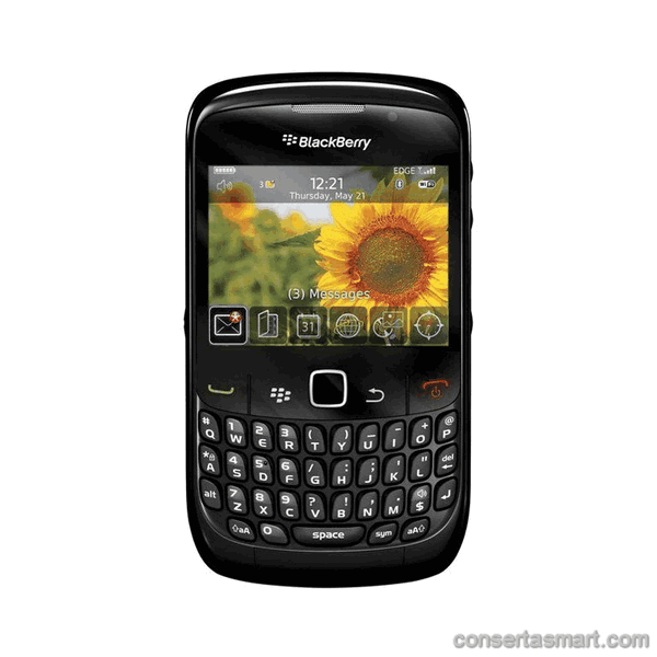 problema em aplicativo erros de software RIM BlackBerry Curve 8520