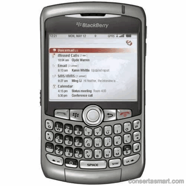 problema em aplicativo erros de software RIM Blackberry 8310 Curve