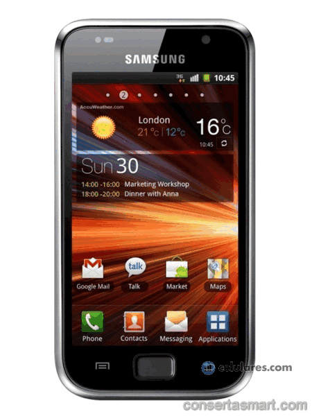 problema em aplicativo erros de software Samsung Galaxy S Plus