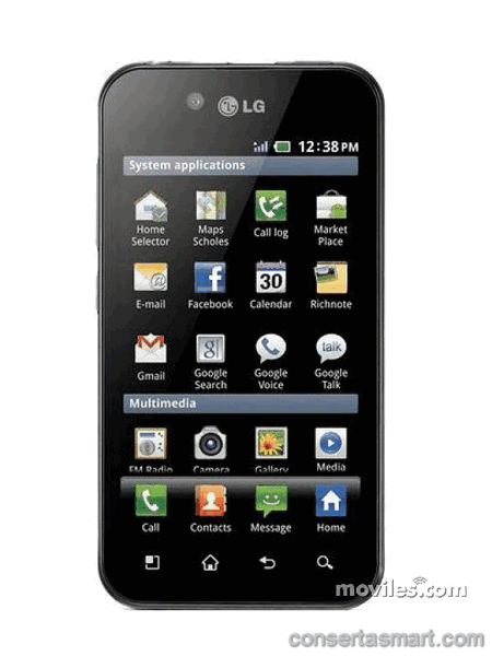 tela quebrada LG optimus Black