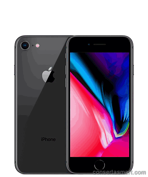 travado no logo APPLE IPHONE 8