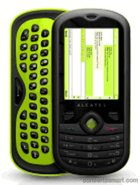 travado no logo Alcatel One Touch 606 Chat
