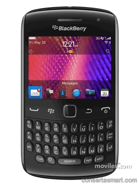 travado no logo BlackBerry Curve 9360