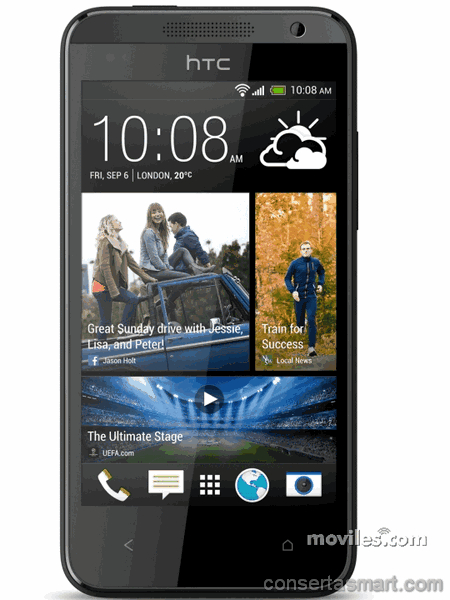 travado no logo HTC Desire 300