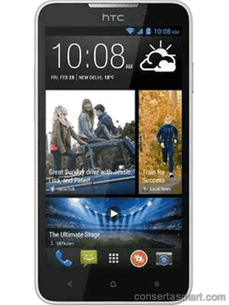 travado no logo HTC Desire 516