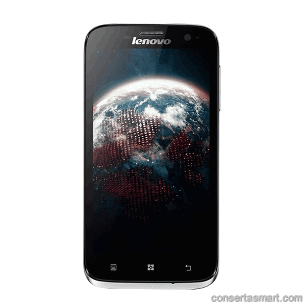 travado no logo Lenovo A859