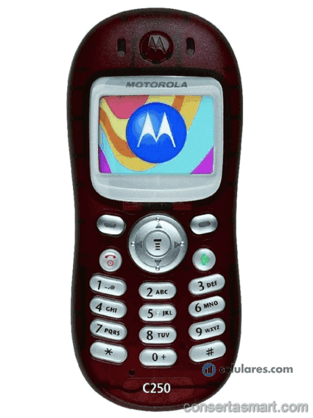 travado no logo Motorola C250