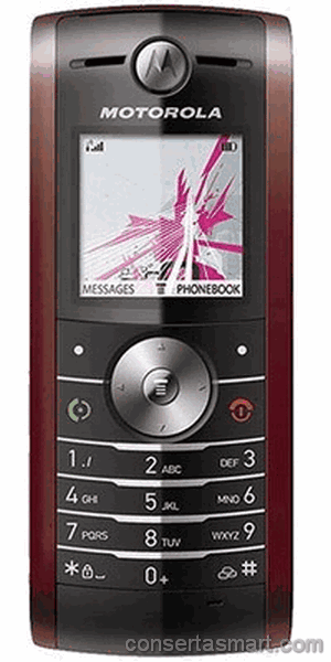 travado no logo Motorola W208