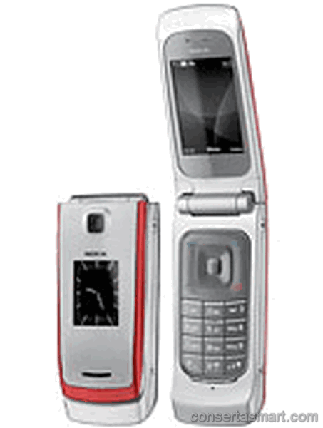 travado no logo Nokia 3610 Fold