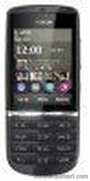 travado no logo Nokia Asha 300