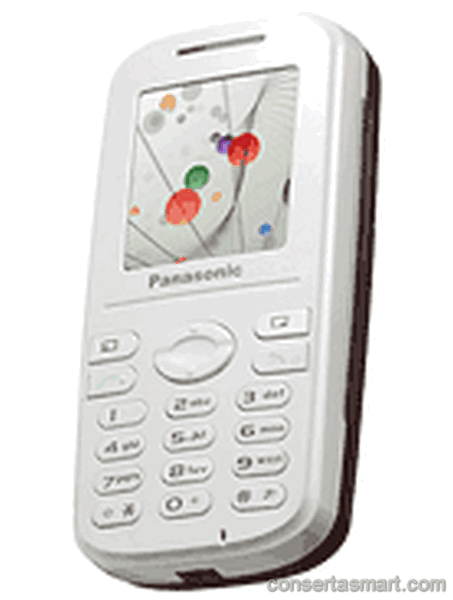 travado no logo Panasonic A210