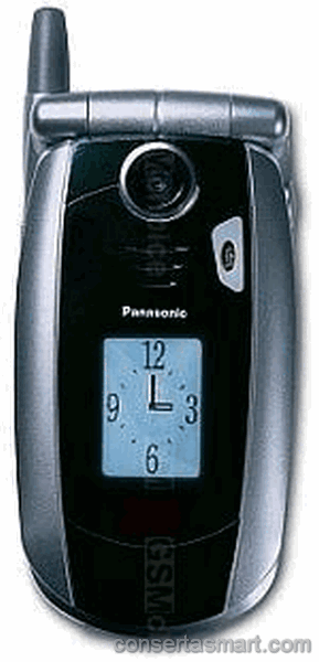 travado no logo Panasonic X701