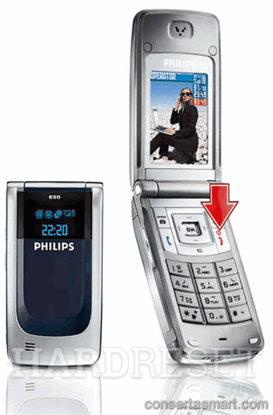 travado no logo Philips 650