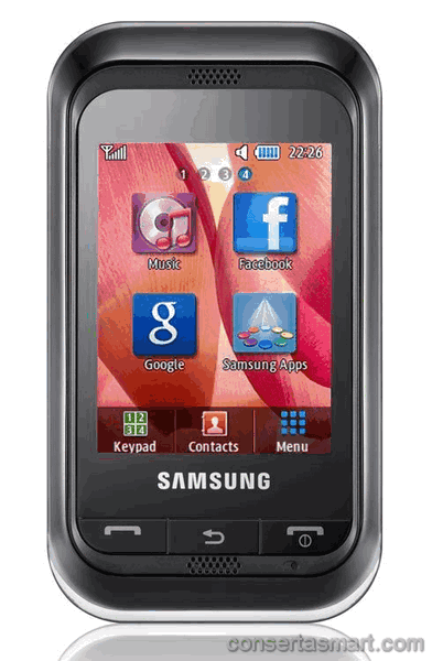 travado no logo Samsung C3300 Champ