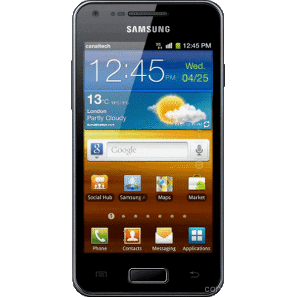 travado no logo Samsung Galaxy S Advance