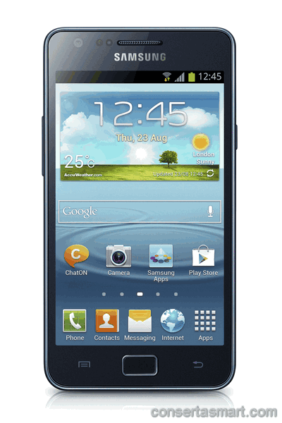 travado no logo Samsung Galaxy S2 Plus