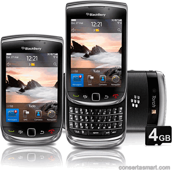 trocar tela BlackBerry Torch 9800