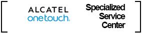 Alcatel One Touch 208 display branco listrado ou azul